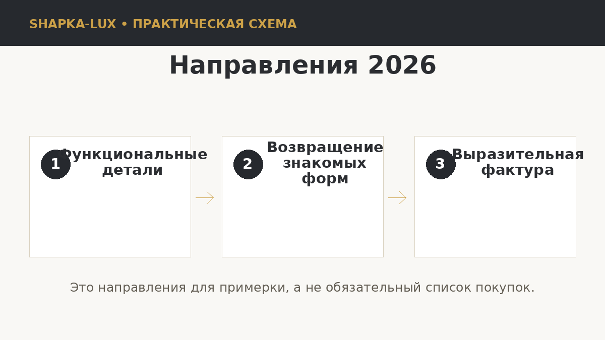Направления выбора головных уборов в 2026 году