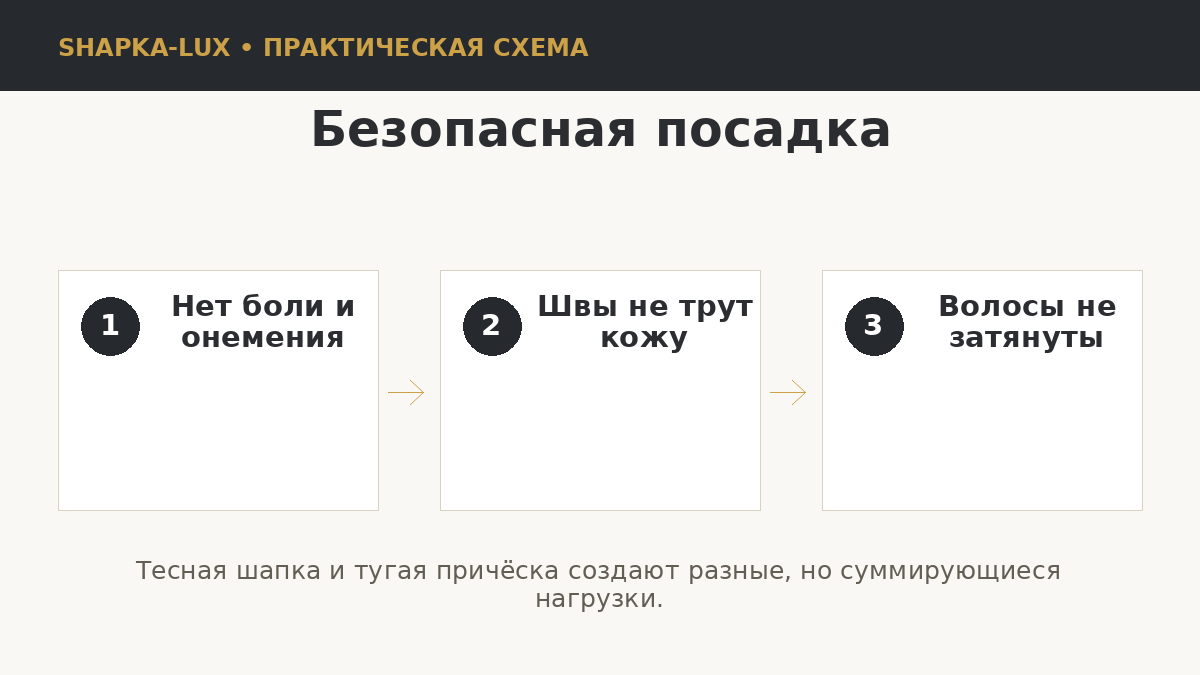 Проверка посадки шапки для волос